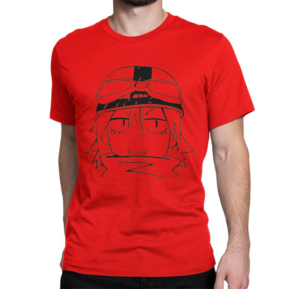 Men Womens Haruko Haruhara Naota Nandaba Anime T Shirts FLCL 100 Cotton Clothing Creative Short Sleeve Tees Plus Size TShirt S