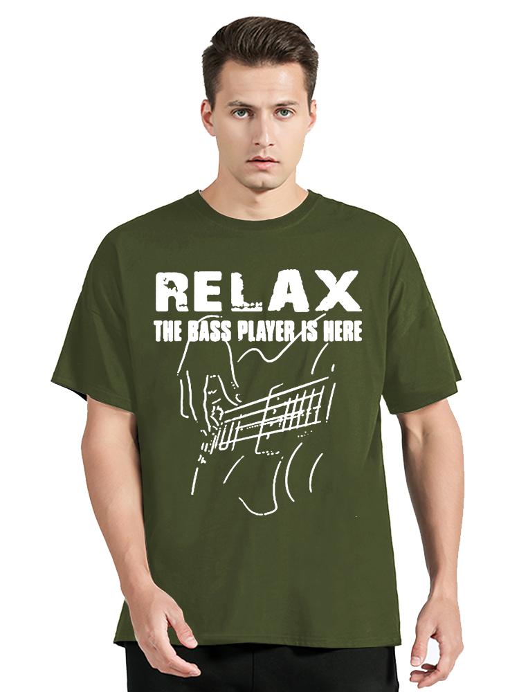 Electric Guitar Nevan Music Relax The Bass Player Is Here T-shirt Summer Casual Tops Tshirt Men's Clothing Streetwear T Shirt