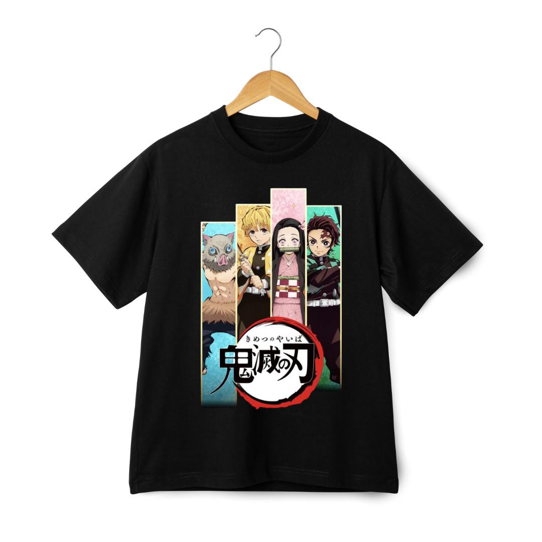 Demon Slayer Anime Graphic T-Shirt Mens Womens Tees Top – Tanjiro Nezuko Zenitsu Inosuke Streetwear T S