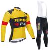 Unisex Long Sleeve Cycling Jersey Set Road Bike Riding Breathable Quick Dry Performance Wear