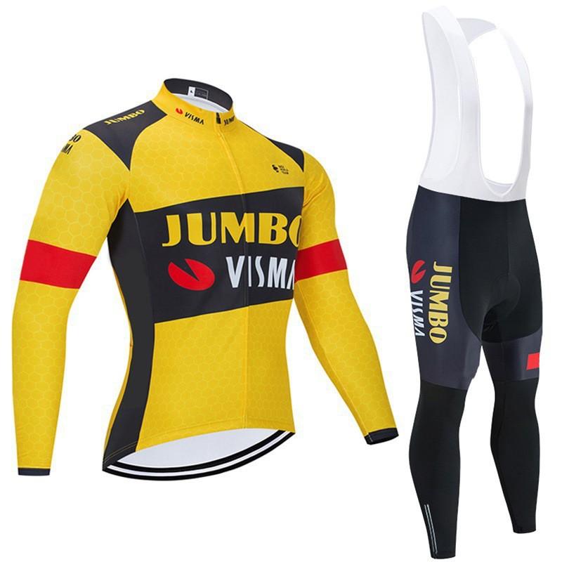 Unisex Long Sleeve Cycling Jersey Set Road Bike Riding Breathable Quick Dry Performance Wear
