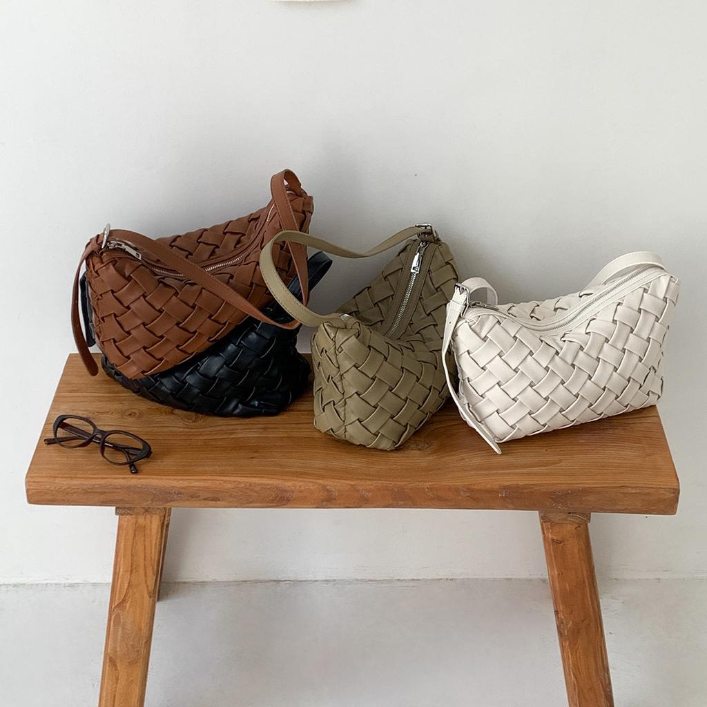Einschultertasche - Elegante Damen-Achseltasche für den lässigen Transport, Gewebtes Design