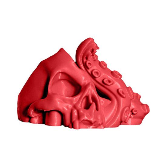 Gaming Controller Stand 3D Printed Octopus Skull Controller Holder красный
