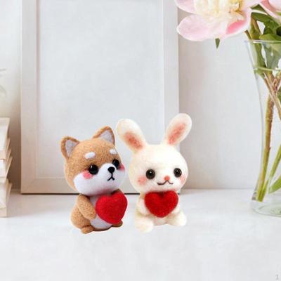 Keçeleme Seti Hayvan Bebek Seti Sevimli Yün Dolaşım Malzemeleri Kendin Yap Keçe Malzemesi