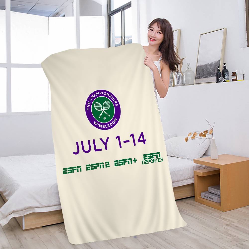 W-Wimbledon Pattern Cartoon Beach Towel Cute Kawaii Room Decor Bath Girls Children Hand Towels For Bathroom Shower