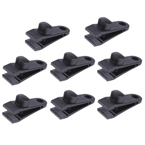 Nylon Rotary, Alligator Clip, Black 8 Pcs, Removable, Tent Windproof Fixed Clip Canopy Camping