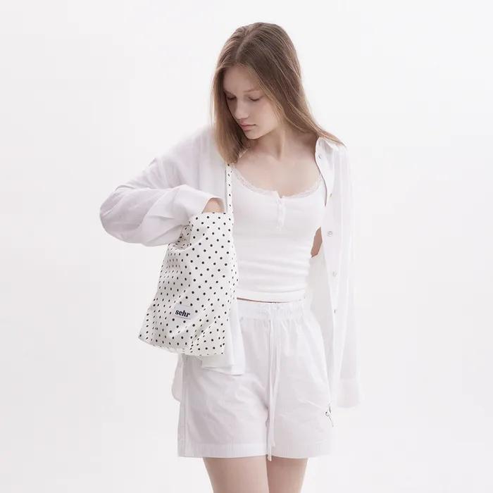 Dot Dot Bucket Bag (Ivory)