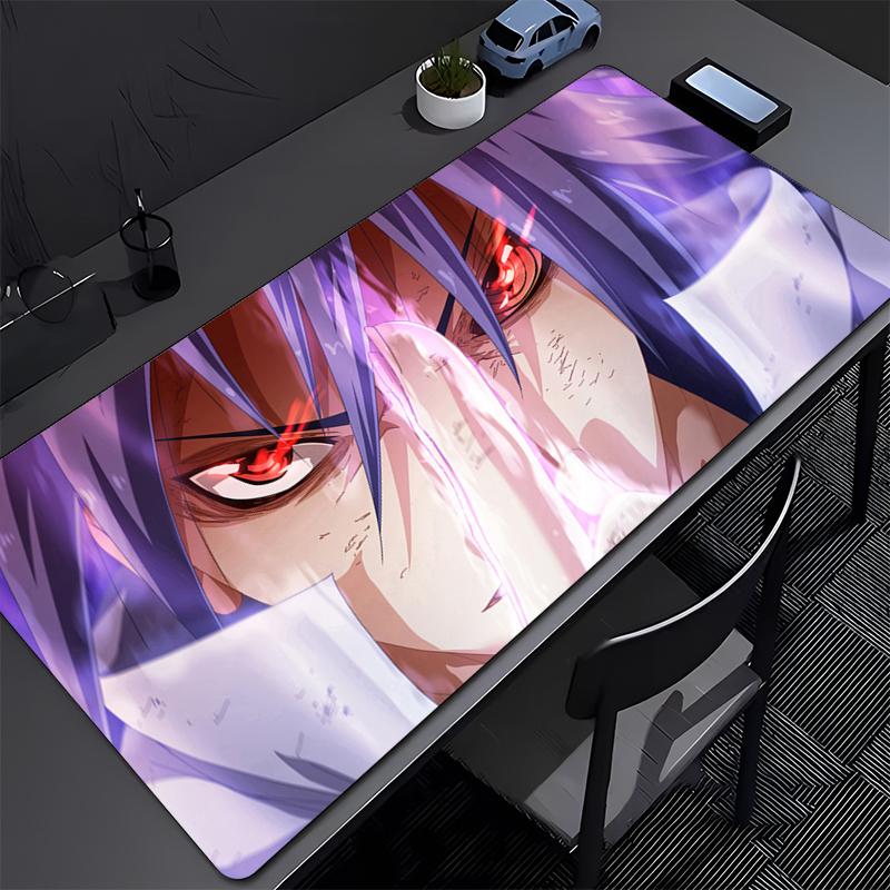 Mouse Pad Large NARUTO Uchiha Sasuke Gamer Keyboard Mat Pads Gaming Desk Protector Laptops Mousepad Deskmat PC cartoon Mousepad