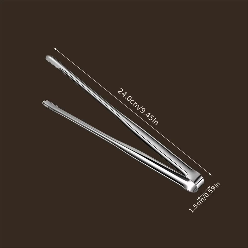 304 Stainless Steel Barbecue Clip Grill Tongs Meat Cooking Utensils BBQ Baking Silver Kitchen Accessories Camping Supplies 1PC