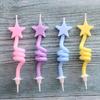 New Birthday Cake Twist Candle Colorful Curved Thumb Creative Love Five-pointed Star Shape Candle