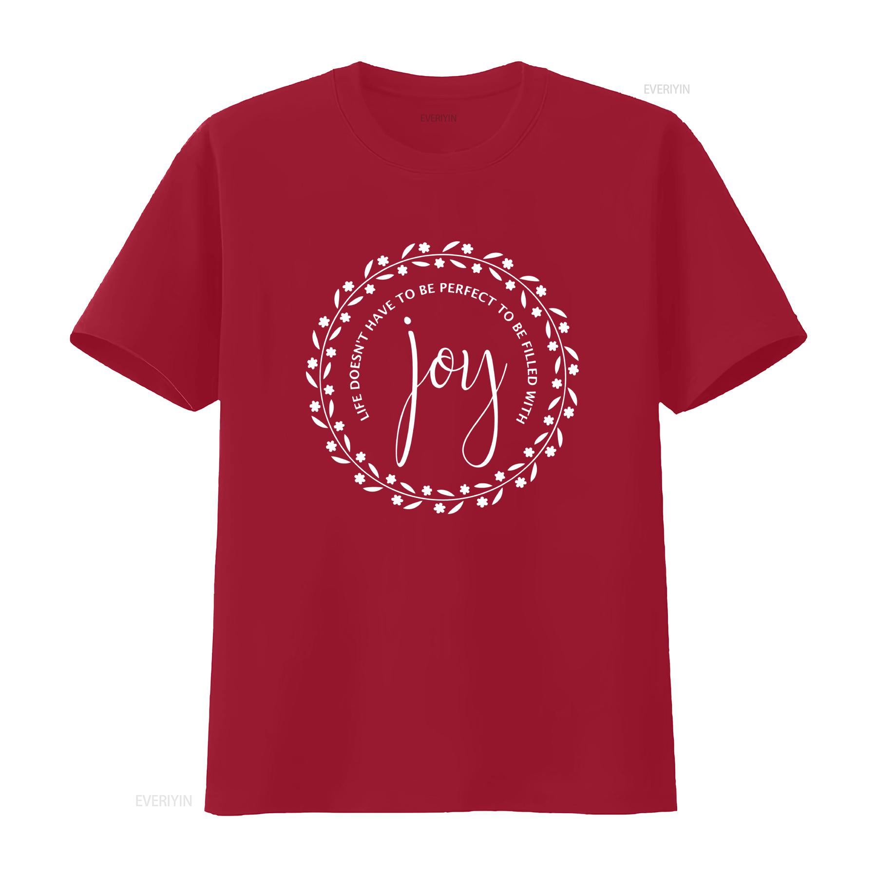 Life doesnt have to be perfect filled with JOY shirt t choose Joyful Christian Positive sayings vintage Washed Comfortable S