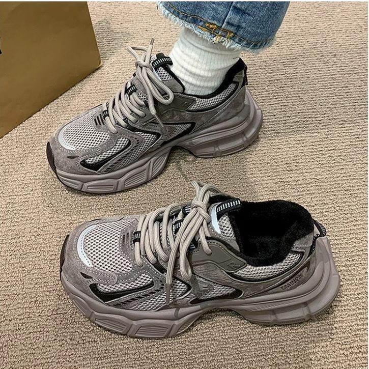 Thick-soled heightening dad shoes summer breathable running shoes 2025 new fried street popular fashion sports and leisure women's shoes