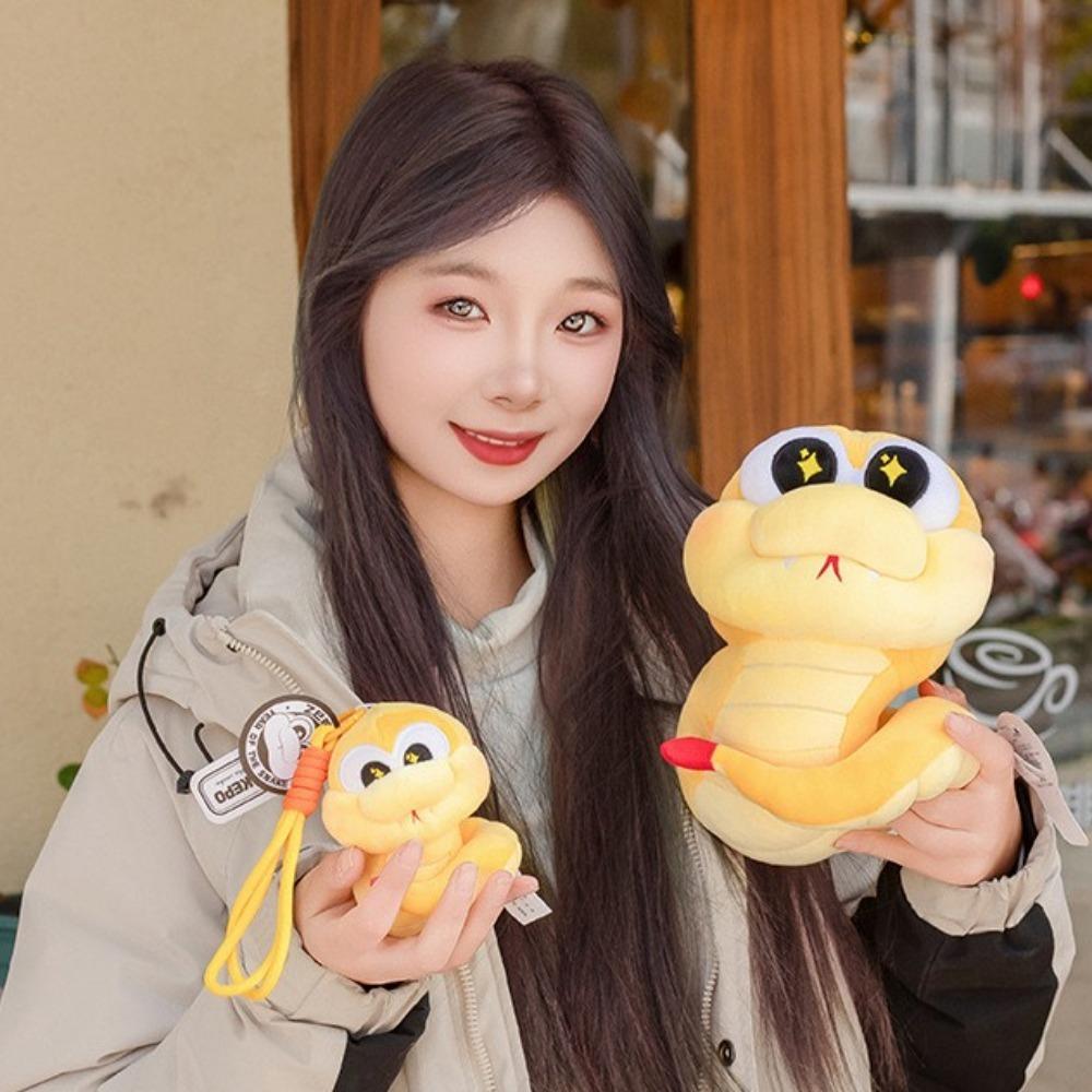 Blessing Zodiac Snake Pendant Plush Snake Year Dolls New Year Keychain Chinese Lunar New Year
