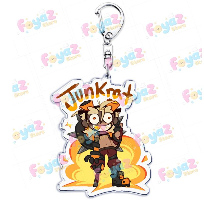 

Cartoon Chibi Overwatch Keychain Accessories Bag Anime Keyrings Jewelry Manga Game Fans Gifts