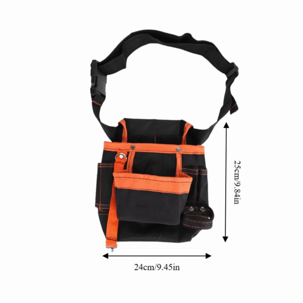 600D Oxford Cloth Waist Bag Adjustable Belt Portable Waist Tool Bag Strong Buckle 8 Pockets Tool Belt Bag