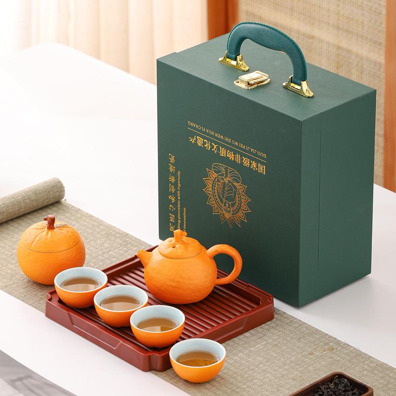 Ceramic Travel Tea Set, Gift Creative Business Company Activities, Festivals, High-end Gift Sets
