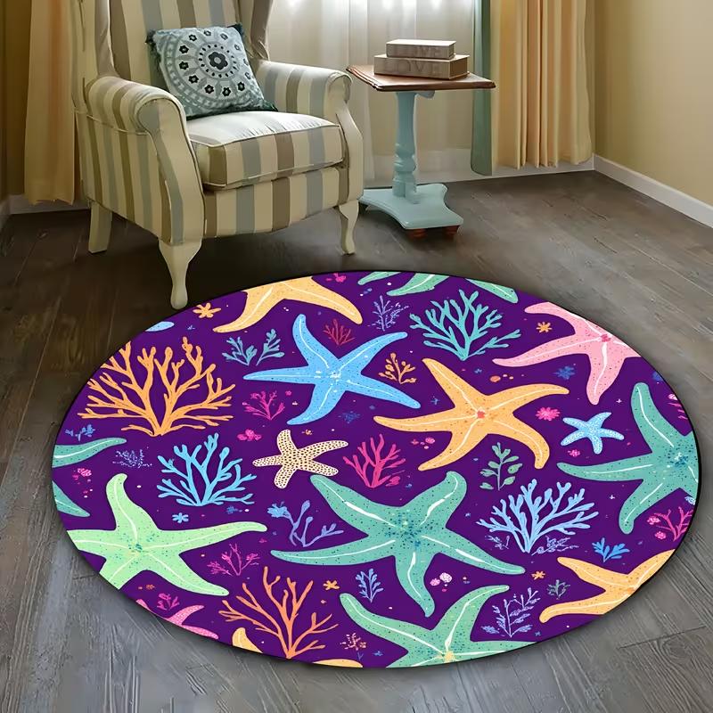 Round Yin Yang Black White Koi Fish Area Rug Traditional Chinese Ink Wave Pattern Decor Carpet For Living Room Entrance Bedroom