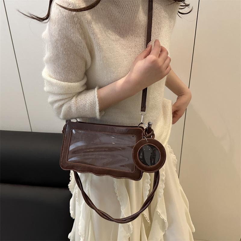 Small camera, small pain bag, crossbody shoulder bag, transparent two-dimensional small food allowance, daily commute, bar bag, casual backpack.