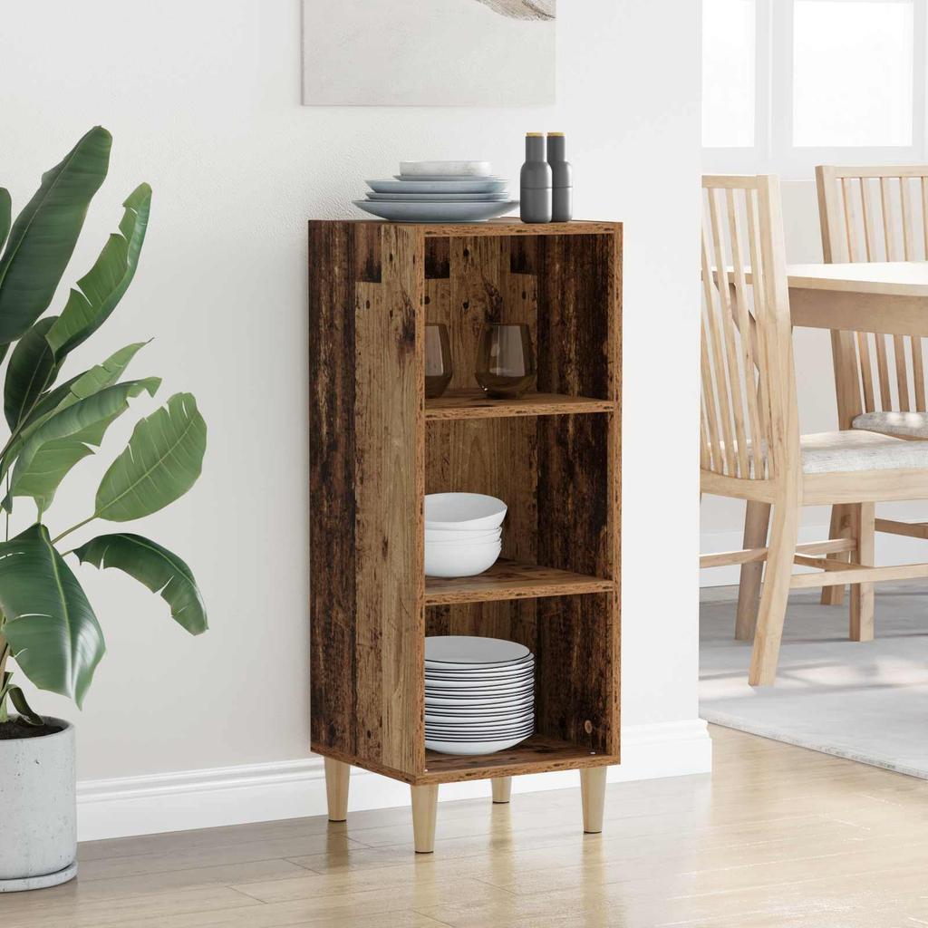 Sideboard Reclaimed Wood 34.5 X 32.5 X 90 Cm Engineered Wood