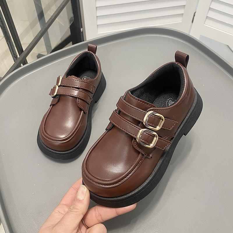 

Новые туфли для девочек в корейском стиле, удобные, с мягкой подошвой, кожаные, для весны и осени 33 коричневый