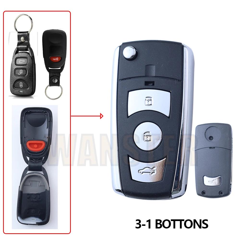 Coque de Télécommande de Clé de Voiture Remplacement/Modification Pour Kia Pour Hyundai Sonata Accent Tucson Sonata Santa Fe Carens Elantra 2007-2011