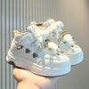 Children's Sports Shoes - Spring/Autumn Cartoon High-Top White Sneakers for Girls, Casual Skate Shoes for Boys, Soft-Soled Shoes for Toddlers