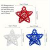 Woven Rattan Star Shaped Hanging Ornaments - Independence Day and Christmas Decoration, Shopping Mall and Home Window Decoration