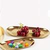 18*8cm1pc Gold Oval Stainless Steel Good Quality Snack Tray,Dessert&Fruit&cosmetic&Nut Organizer Plate,Creative Home Furniture.