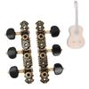 Alomejor 3-Pair Classical Guitar Tuning Pegs, Rust-Resistant, Easy To Use, with Fixing Screws, Guitar Machine Head Replacement for Decoration