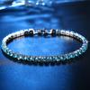 2025 New Fashion Green Crystal Friendship Bracelets Bangles for Women Silver Color Round Zircon Charm Bracelet Braclet Gifts