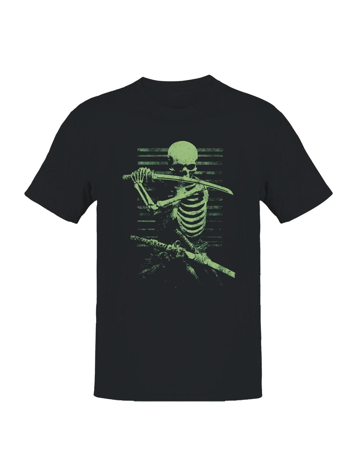 Samurai Skeleton with Katana Men s T-shirt 3XL