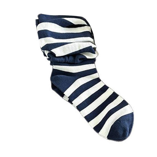 

Fake Double-Layered Socks Women Striped Casual Boot Socks Breathable Scrunch Slouchy Socks for Street Fashion Daily Errands Sports Wear