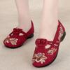 Vintage Traditional Style Women Soft Loafers Spring Autumn Slip On Cotton Fabric Flats Comfort Chinese Embroidered Shoes