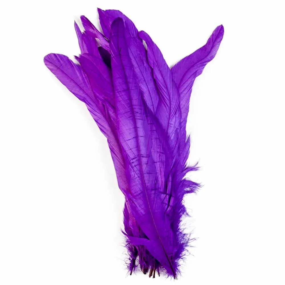 10PCS/lot Natural Roosters Tail Feather Bulk 10-16inch/25-40cm Cock Chicken Feathers Decorations for Carnival Stage Performances