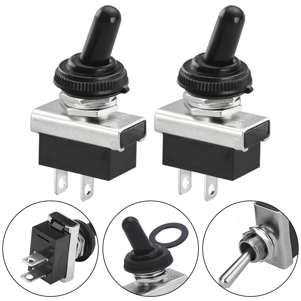 2PCS Toggle Switch KN3D-101 On/Off Switch 25A 12V 2 Pin Locking Waterproof Slide Switch Automobile Accessories