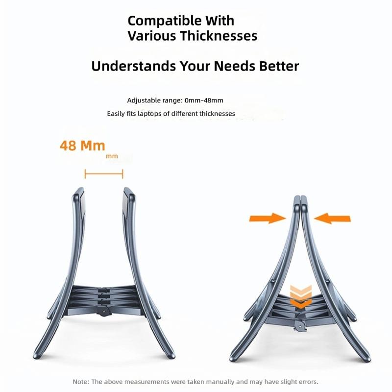 Universal Laptop Tablets Vertical Stand Holder With AntiSlip Silicone For Pad Desktop Organization And Better Cooling