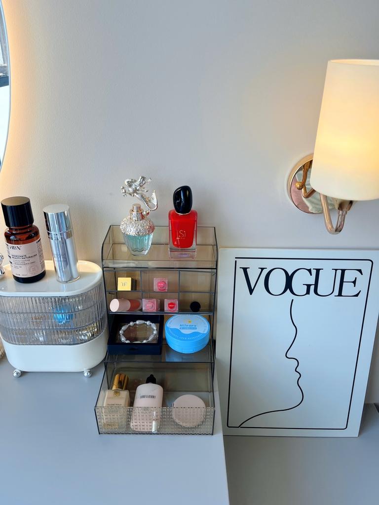 Transparent Desktop Storage Box - Cosmetic Organizer Drawer & Office Stationery Rack Pen Holder for Desk Supplies Neat Storage