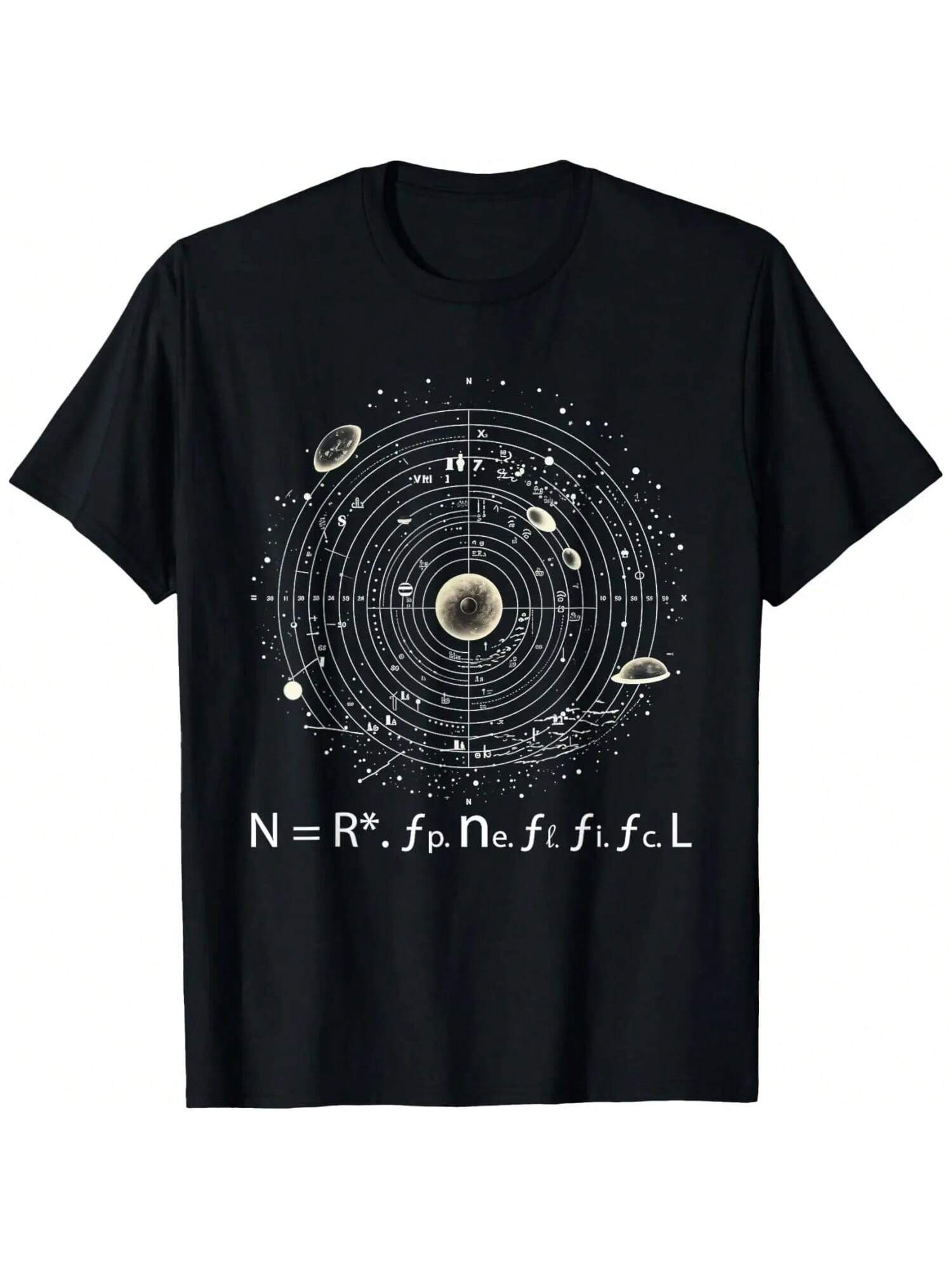 Drake Equation Estimation Of Alien Civilizations T-Shirt S разноцветный