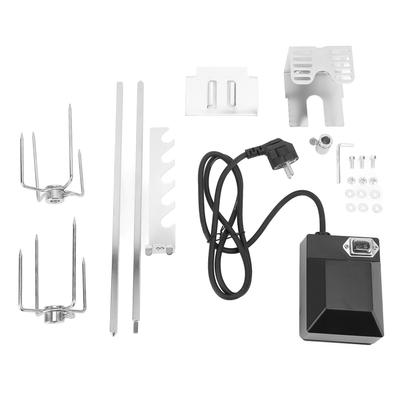 Rotisserie Grill Kit Waterproof Switch Stable Rotating Motor Strong Load Bearing Stainless Steel