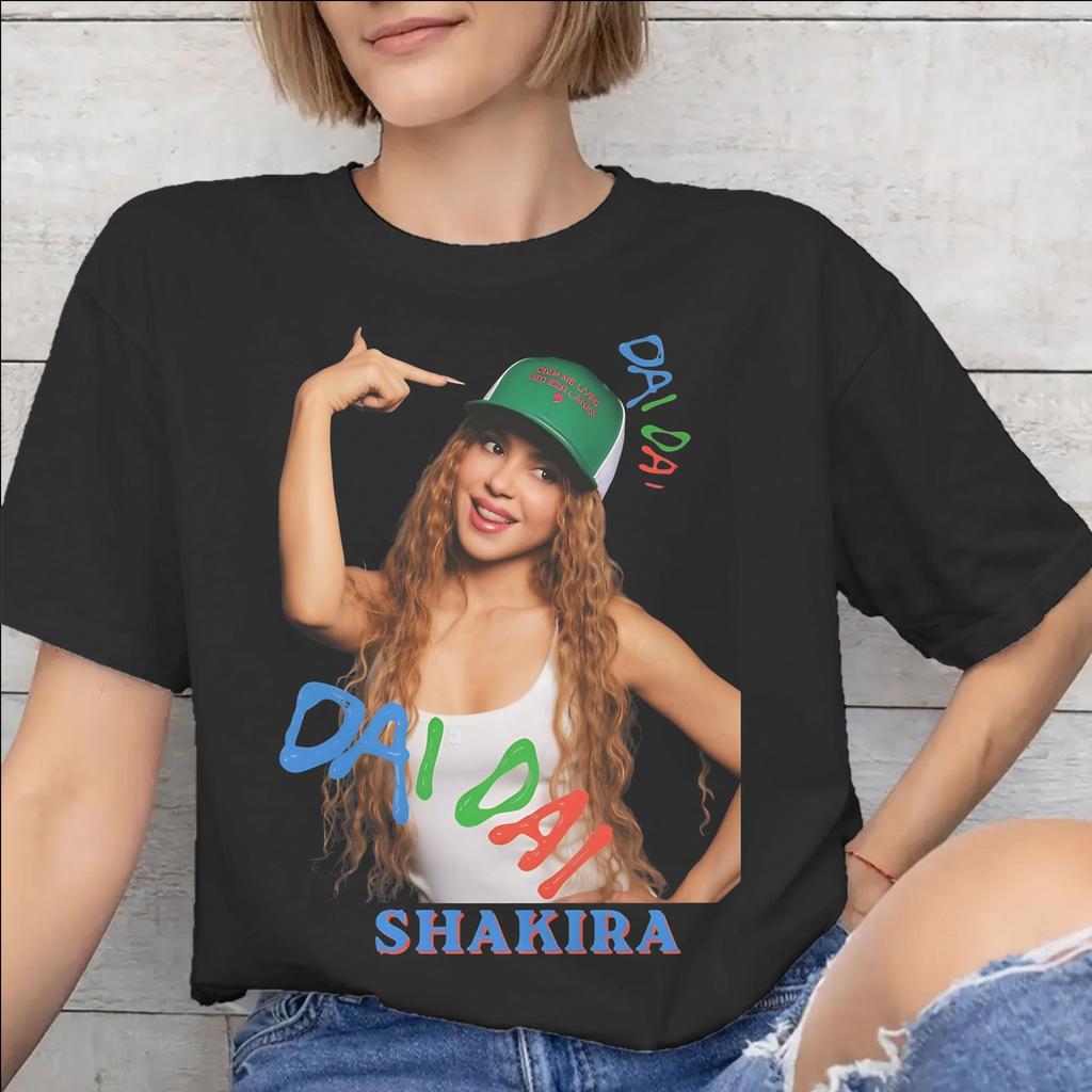 T-shirt Shakira Dai Dai per Unisex WoUnisex T-shirt Stampate Abbigliamento 100% Cotone