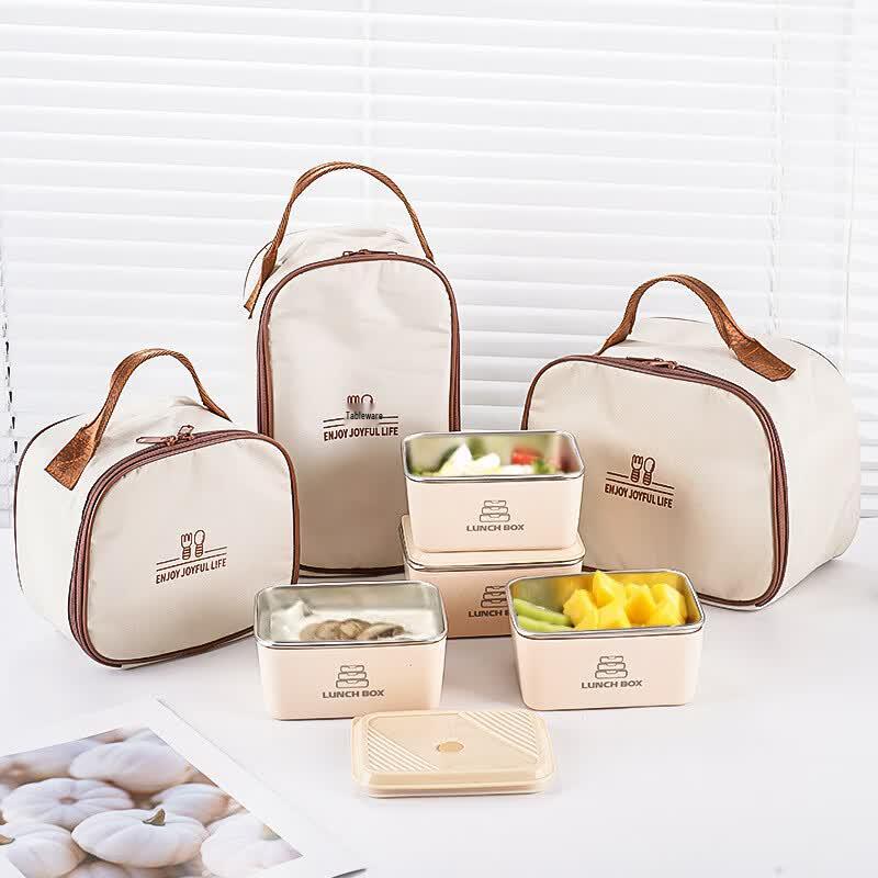 304 Stainless Steel Microwaveable Lunch Box Set