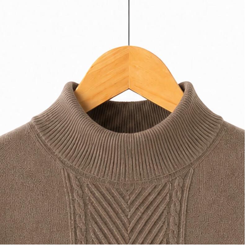 Women's Solid Color Mock Neck Knit Sweater