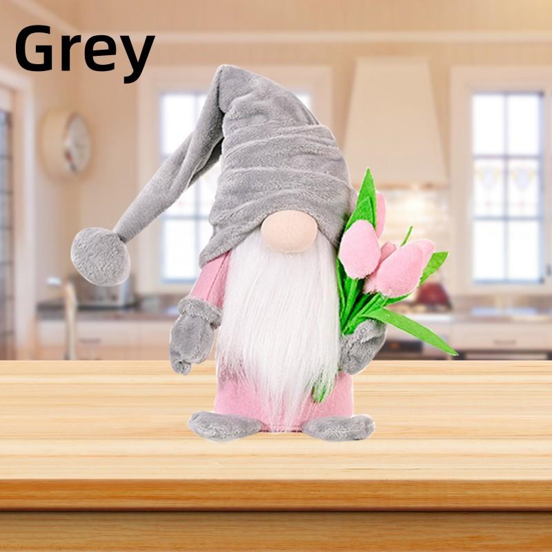 2025 Happy Mother's Day Holding Tulip Rudolph Gnome Creative Faceless Doll Dwarf Mother Gift Home Window Decoration Home Ornamen