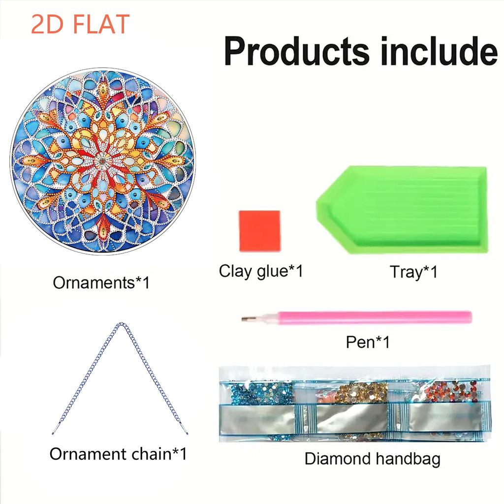 Flower Bird Butterfly DIY 2D Flat Acrylic Diamond Painting Ornaments Double Sided Gem 24cm for Adults Home Garden Wall Hanging