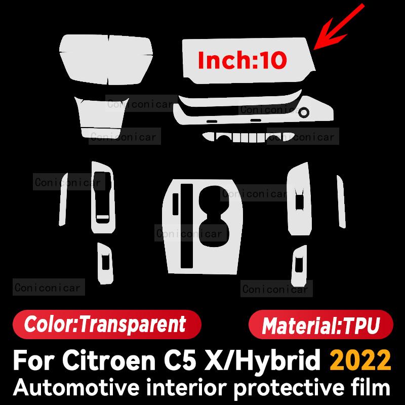 Für Citroen C5 X Hybrid 2022 Auto Innenraum Mittelkonsole Instrument Armaturenbrett Schutzfolie Kratzschutz Aufkleber Zubehör