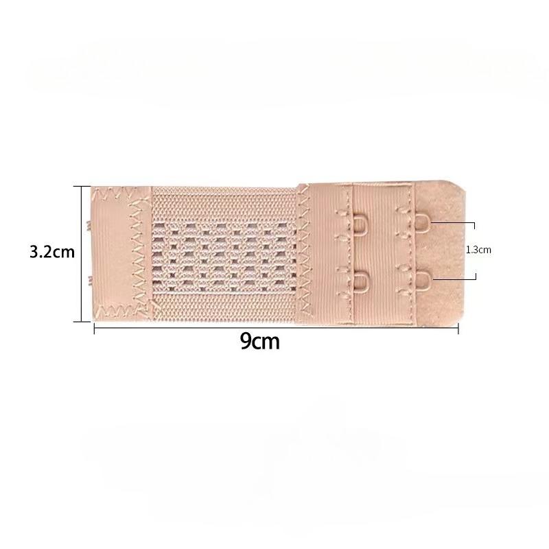 Set 2Rows 2Hooks Bra Extender for Women's Elastic Bra Extension Strap Hook Clasp Expander Adjustable Belt Buckle Underwear