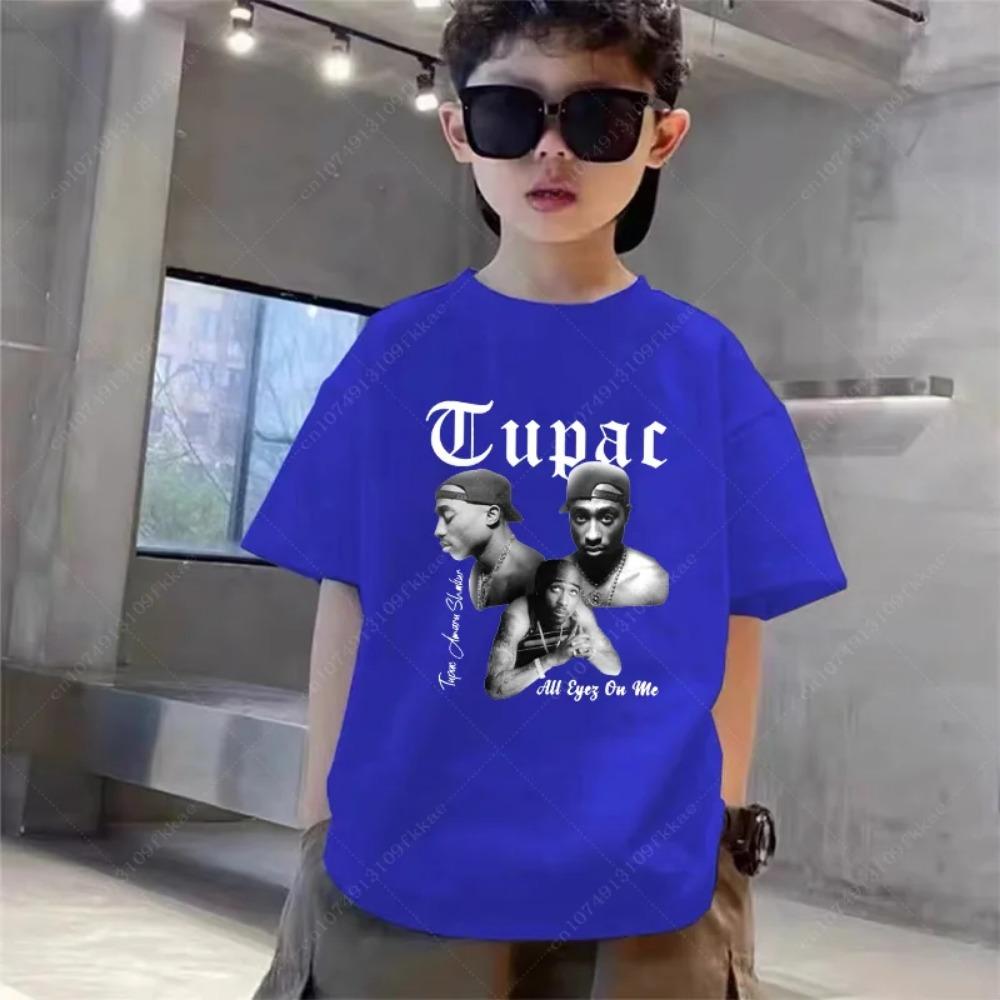 

Summer Tupac 2pac Rapper Thug Print Fashion Kids T-shirt Tee Boys Girls Clothes Casual Children s Short Sleeve Tshirt Top 100