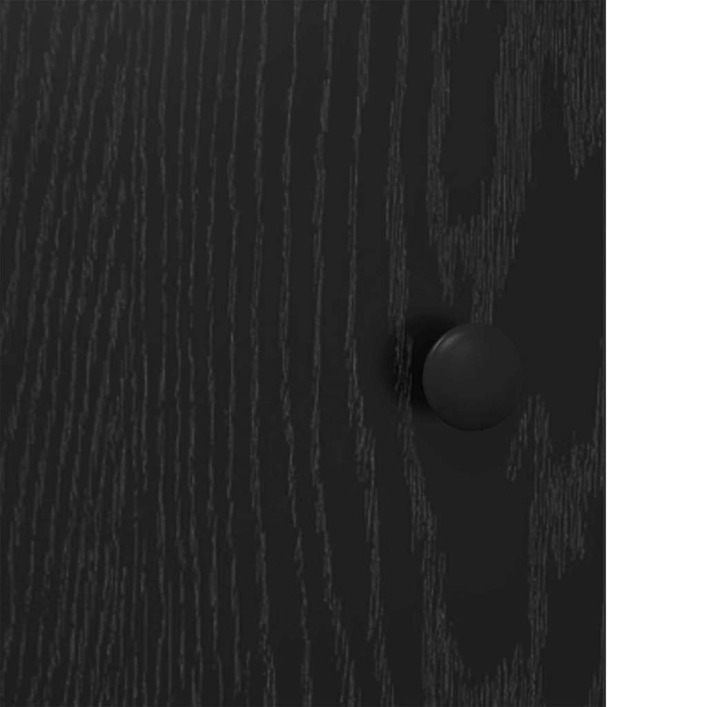 Highboard in Black Oak Look 62 x 32 x 106.5 cm Particleboard