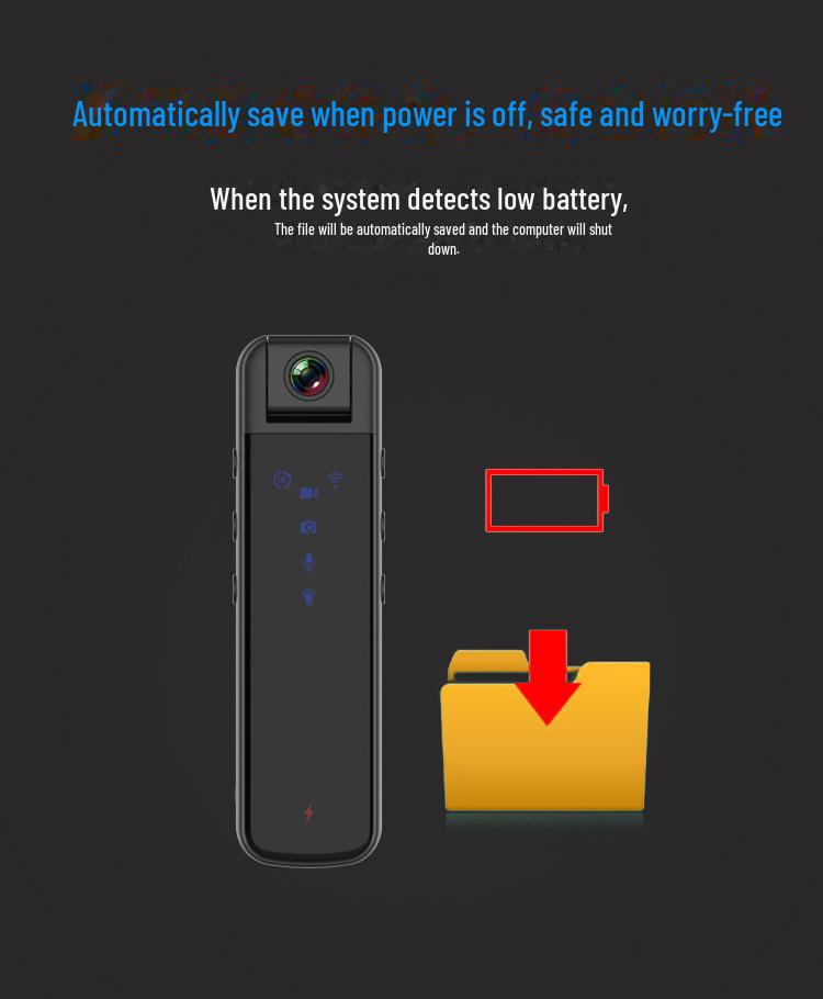 CS05wifi HD Camera - Handheld Back Clip Pocket Camera.Capture 1080p Recording of Sports Activities.