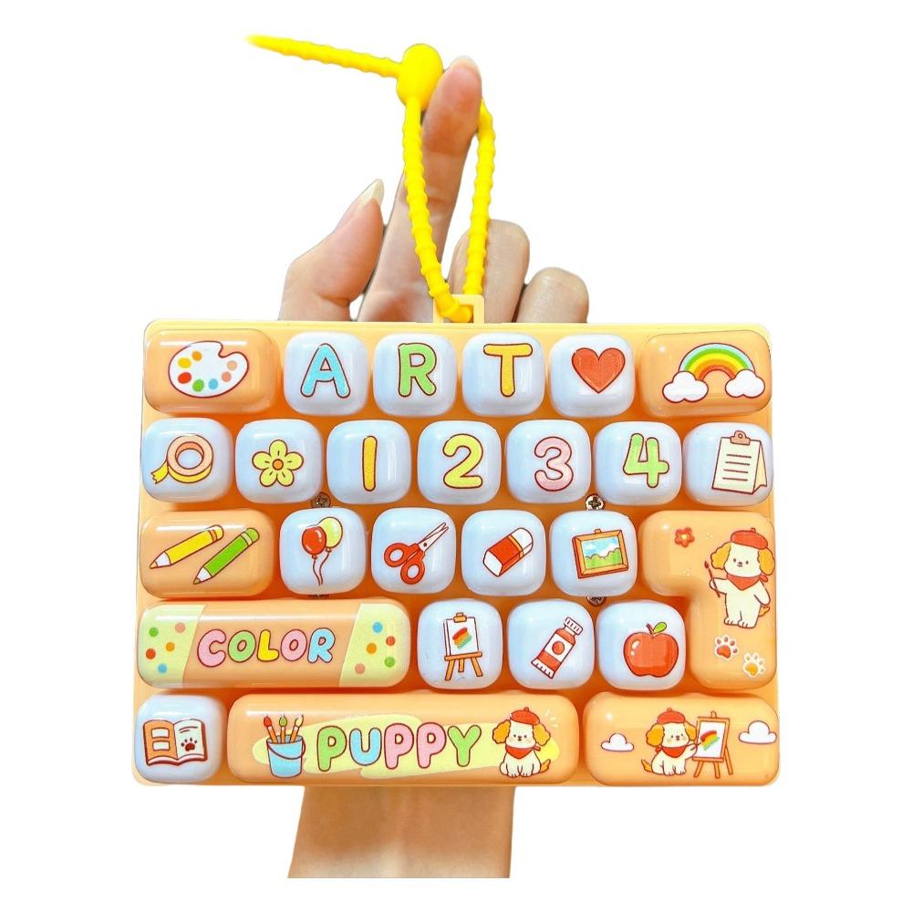 Cute Mini Keyboard Pendant 26 Key Button Fidget Toy 26 Key Keyboard Keychain Children's Bag